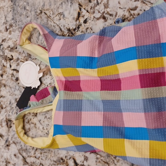 Gianni Bini Designer x Jess Southern Garden Plaid Chain Belt 1 PC Swimsuit SZ XS - Picture 10 of 15